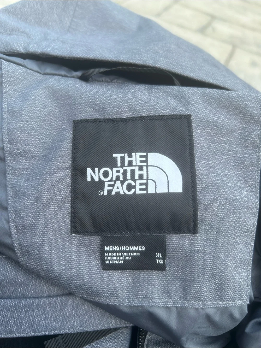 The North Face Gotel Grey Hooded Rain Jacket Mens XL